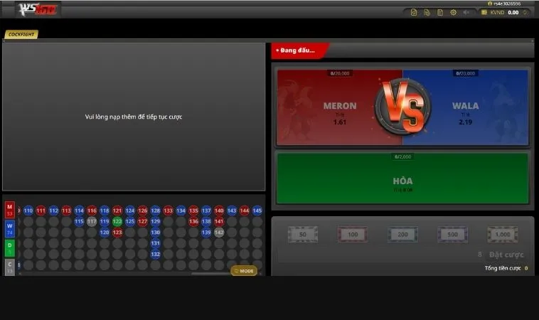 Cách Chơi Đá Gà WS168 Tại 789WIN: Hướng Dẫn Chi Tiết Cho Người Mới 2 Các cửa cược trong game Đá Gà WS168 tại 789WIN